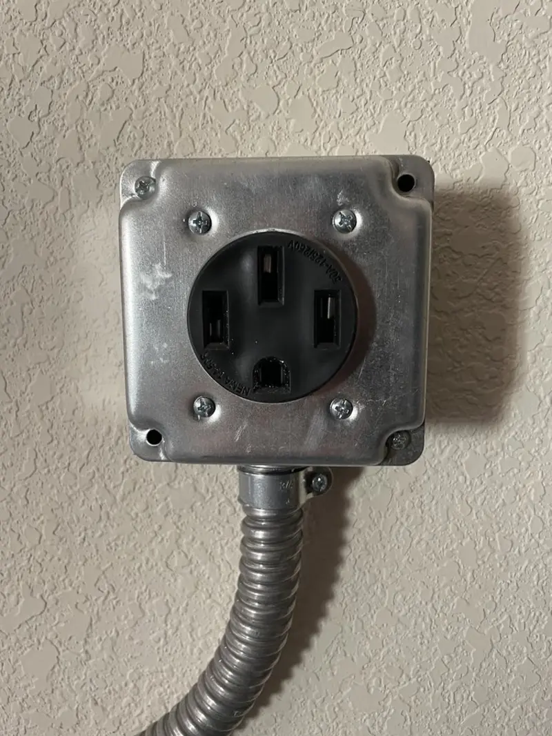 NEMA 14-50 outlet installed for Electrical Panel Upgrade in Vincent